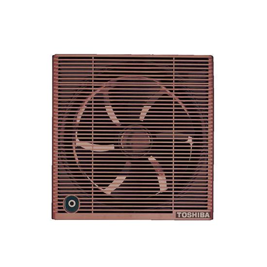 TOSHIBA Bathroom Ventilating Fan 25cm Size 30×30 cm In Brown Or Off White Color With Privacy Grid - VRH25S1
