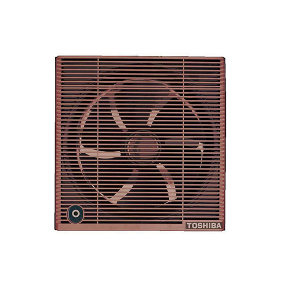 TOSHIBA Bathroom Ventilating Fan 30cm Size 35×35 cm In Brown Or Off White Color With Privacy Grid - VRH30S1