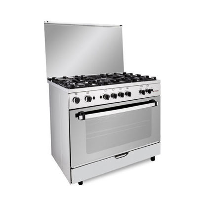 Fresh Gas Cooker high cast 5 Burners  90*60 Cm Without fan Stainless - 50000656
