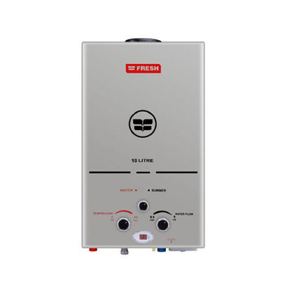 Fresh Gas Water Heater 10 liter With adapter Stainless
