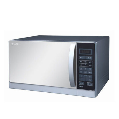 SHARP Microwave Grill 25 Liter, 900 Watt, 6 Menus, Silver - R-750MR(S)