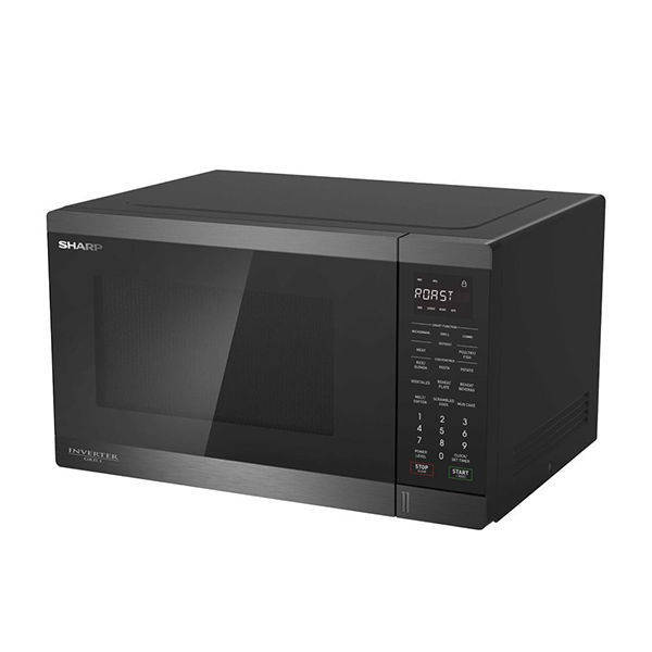 SHARP Microwave Inverter Grill 34 Liter, 1100 Watt, 11 Menus, Black - R-34GRI-BS2