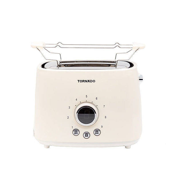 TORNADO Toaster 2 Slices , 1000 Watt In White Color - TT-1000D