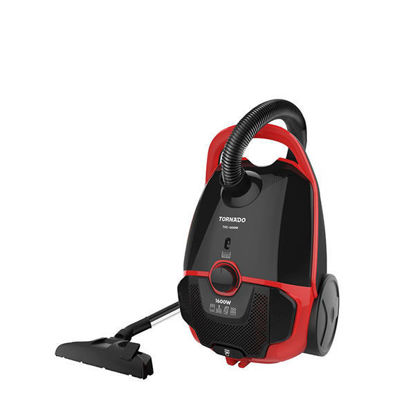 TORNADO Vacuum Cleaner 1600 Watt, HEPA Filter, Black x Green, Orange, Red - TVC-1600M