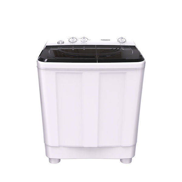 TORNADO Washing Machine Half Automatic 7 Kg, 2 Motors, White - TWH-Z07DNE-W