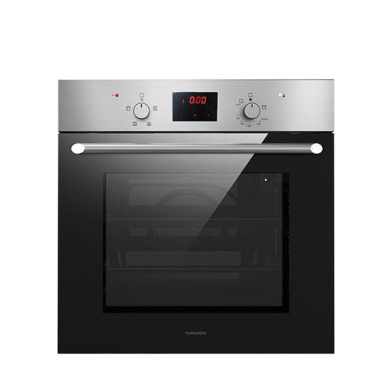 TORNADO Built-In Oven Gas - Electric Grill 60 x 60 cm 67 Liter In Stainless Steel Color With Convection Fan - GEO-VT60CSU-S