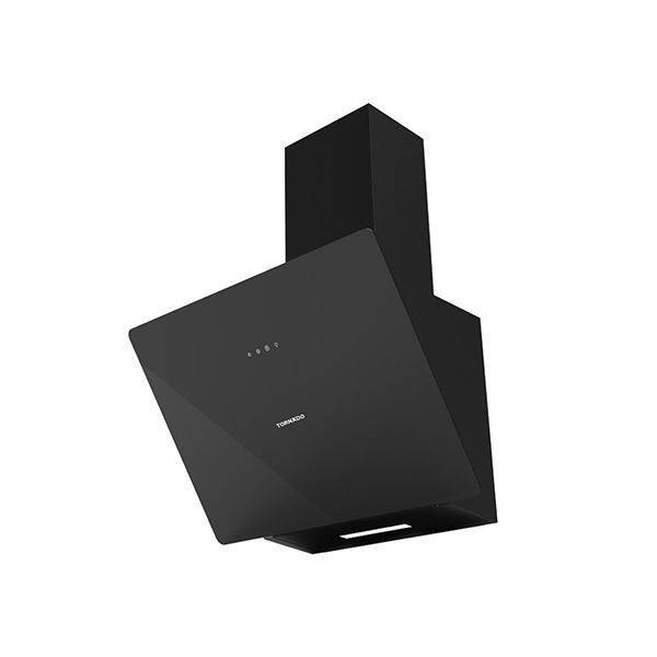 TORNADO Kitchen Cooker Hood 60 cm With 3 Speeds in Glass Black Color - HOV-T60FGU-G