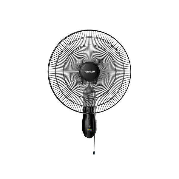 TORNADO Wall Fan 16 Inch, 4 Blades, Black - TWF-16