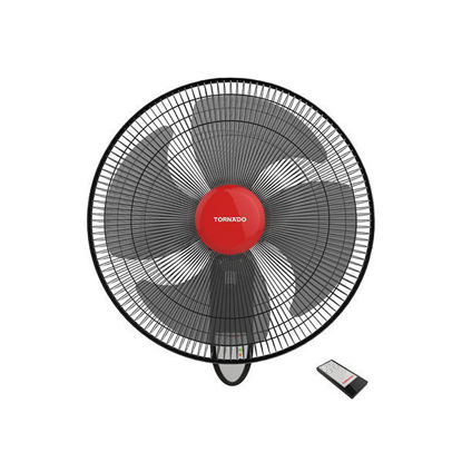 Picture of TORNADO Wall Fan 16 Inch, 4 Blades, Remote, Black - EPS-16R