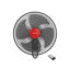 TORNADO Wall Fan 16 Inch, 4 Blades, Remote, Black - EPS-16R