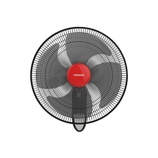 TORNADO Wall Fan 18 Inch, 4 Blades, Remote, Black - EPS-18R