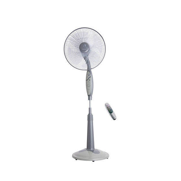 TORNADO Stand Fan 16 Inch, 4 Blades, Remote, Grey Or Maroon - EFS-65