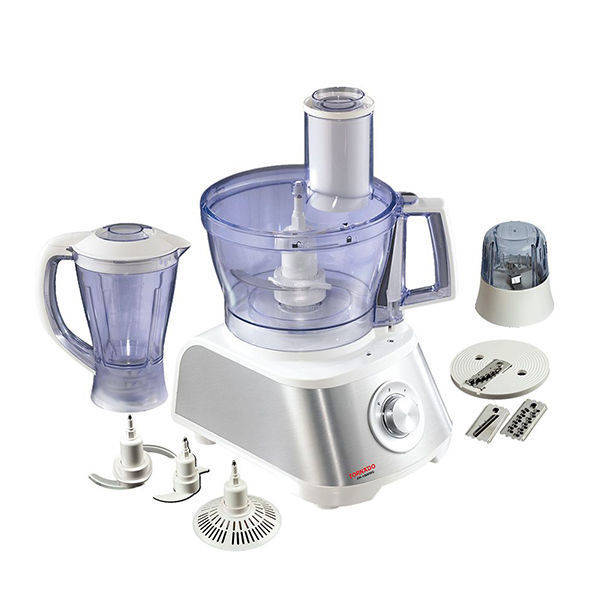 TORNADO Food Processor 1000 Watt, 2 Liter Bowl, 1.5 Liter Blender, White - FP-1000SG