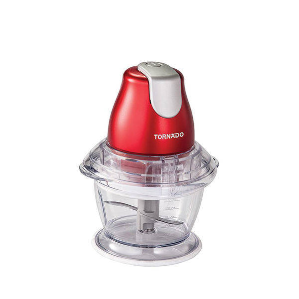 TORNADO Chopper 400 Watt, 1 Liter, Mince Meat, Molokhia, Red - CH-400MR