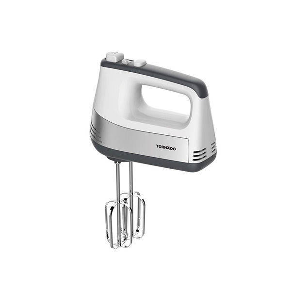 TORNADO Hand Mixer 500 Watt, 5 Speeds, Turbo Speed, White - HM-500T