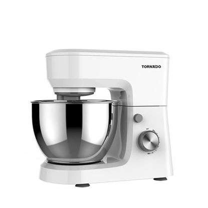 TORNADO Kitchen Machine 600 Watt With 4 Liter Stainless Steel Bowl In White Color - SM-600T