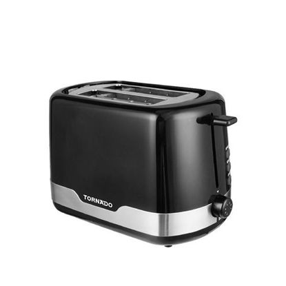 TORNADO Toaster 2 Slices , 850 Watt, Black - TT-852-B