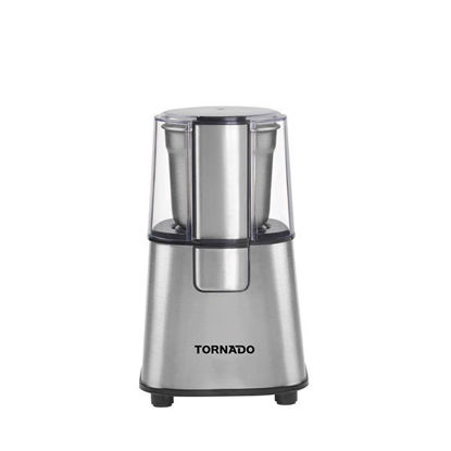TORNADO Coffee Grinder 180-220 Watt, Stainless Steel Blade, Stainless - TCG-220