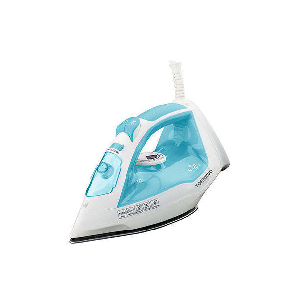 TORNADO Steam Iron 1800 Watt, Teflon Soleplate, Red, Baby Blue, Violet - TST-1800