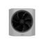 TORNADO Kitchen Ventilating Fan 25cm Size 30×30 In Grey x Black Color - TVH-25BG