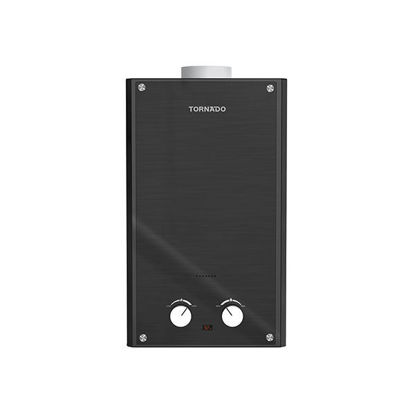 Picture of TORNADO Gas Water Heater 10 Liter, Digital, Natural Gas, Glass Black - GHE-10MP-GB