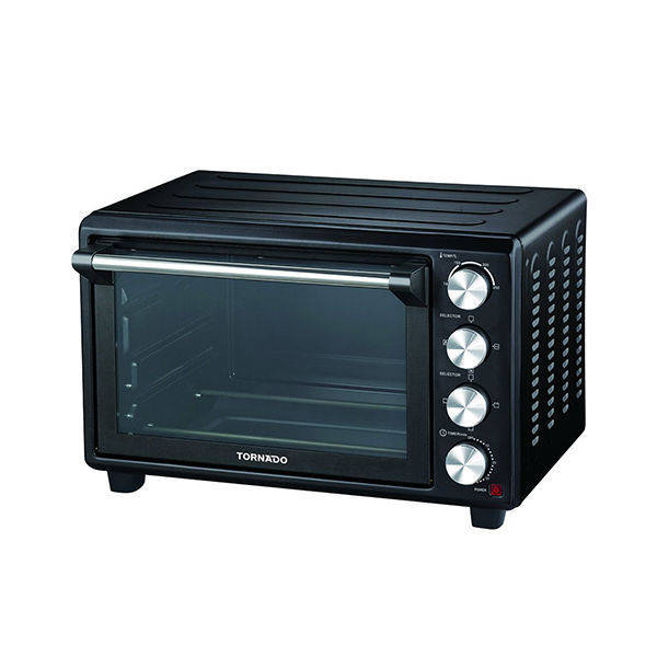 TORNADO Electric Oven 46 Liter, 1800 Watt, Grill, Fan, Black -TEO-46KD-BK