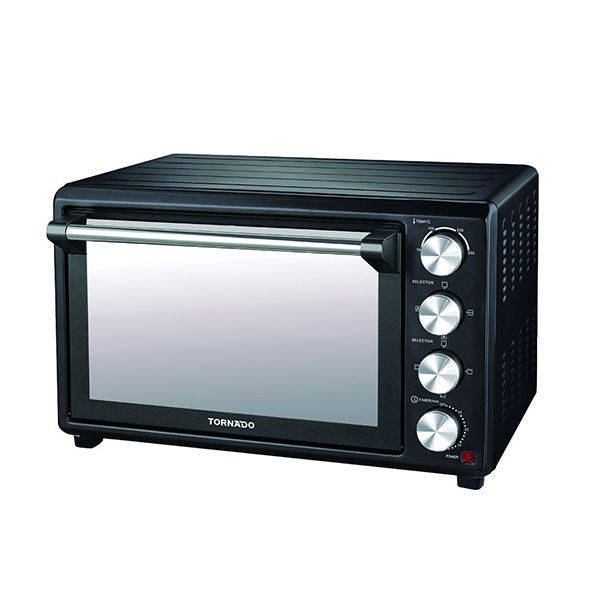 TORNADO Electric Oven 55 Liter, 2200 Watt, Grill, Fan, Black - TEO-55KDM-BK
