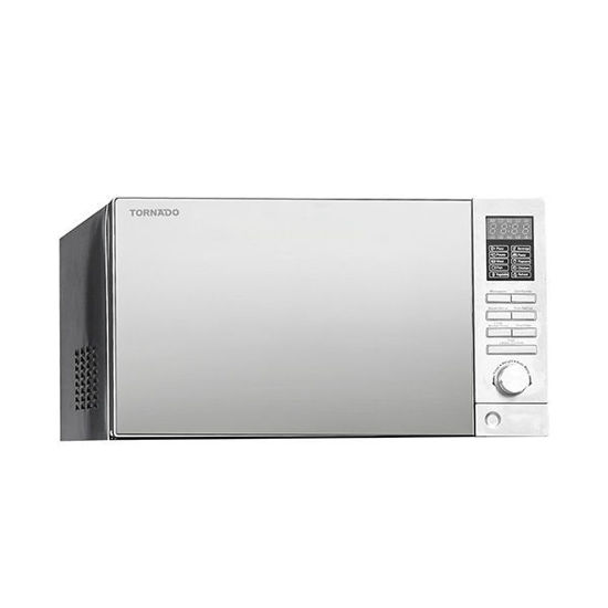 TORNADO Microwave Grill 25 Liter, 900 Watt, 10 Menus, Silver - MOM-C25BBE-S