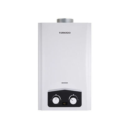 TORNADO Gas Water Heater 10 Liter, Digital, Natural Gas, White - GH-MP10N-A
