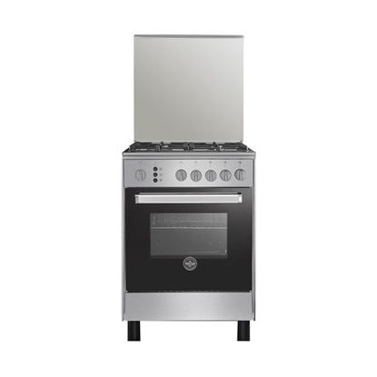 Picture of LA GERMANIA Freestanding Cooker 60 x 60, 4 Gas Burners, Stainless x Black - 6C40GRB1X4AWW