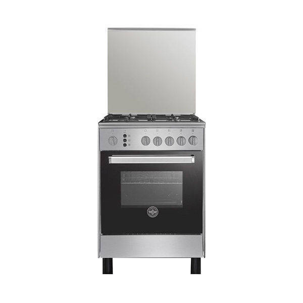 LA GERMANIA Freestanding Cooker 60 x 60, 4 Gas Burners, Stainless x Black - 6C40GRB1X4AWW