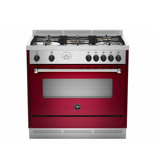LA GERMANIA Freestanding Cooker 90 x 60 CM, 5 Gas Burners, Stainless x Vino - AMS95C81AVI/20