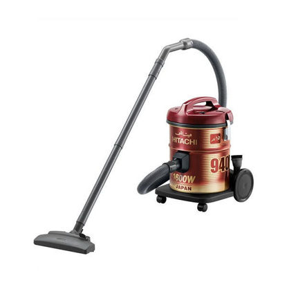 HITACHI Pail Can Vacuum Cleaner 1600 Watt, Cloth Filter, Red x Gold - CV-940Y 220CE WR