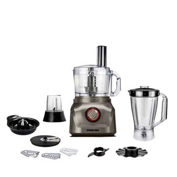 Nikai Food Processor 1500 Watt Grey - NEFP989A
