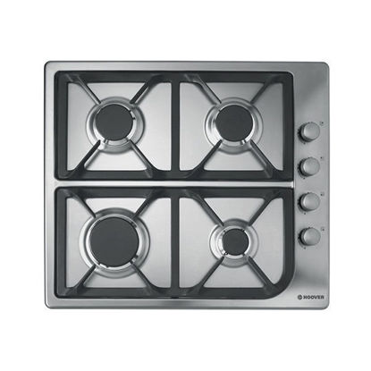 Picture of HOOVER Built-In Hob 60 x 60, 4 Gas Burners, Stainless - HGL64SCX