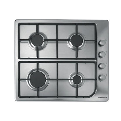 Picture of HOOVER Built-In Hob 60 x 60, 4 Gas Burners, Stainless - HGL64SX