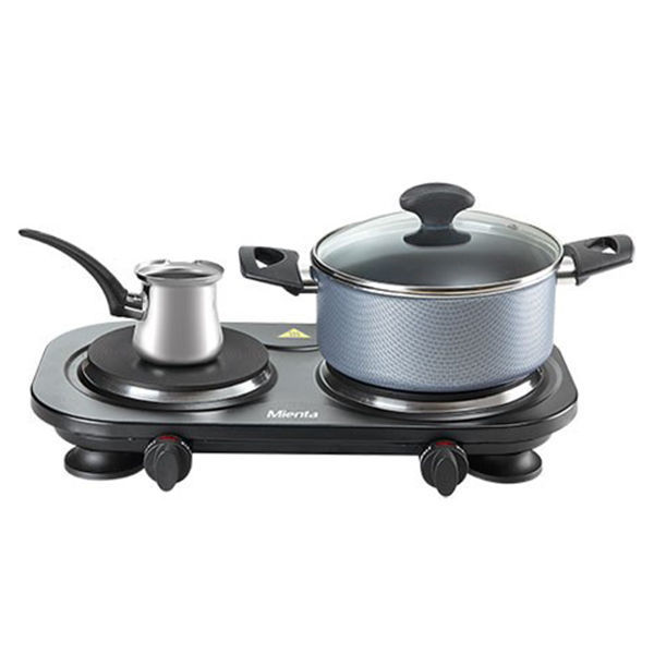 ElIraqi Company Mienta Double Hot plates Duetto 2500 W Black HP41225A
