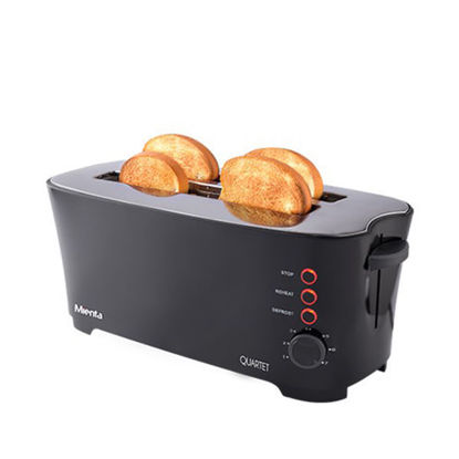 Mienta Toaster Quartet 4 slices 1350 W Black - TO21509A