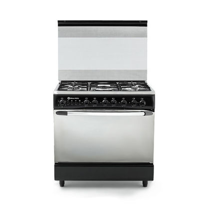 White Point Free Standing Gas Cooker 5 Burners 80*60 CM Black With Stainless Top -  WPGC 8060 BXTA