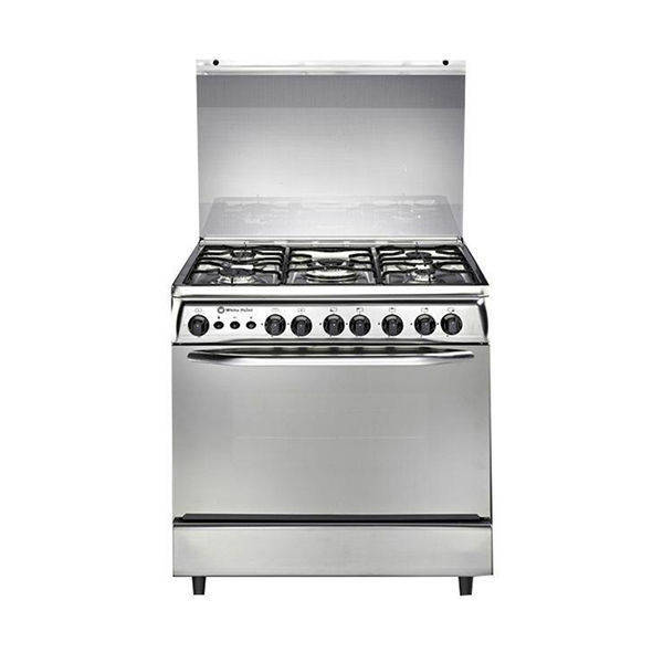White Point Gas Cooker Freestanding 5 Burners 60* 80 cm Stainless Steel - WPGC 8060 XA