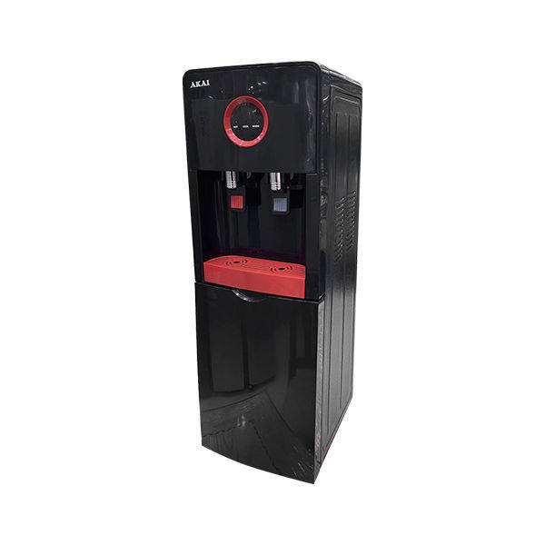 AKAI Water Dispenser 2 Taps Hot And Cold With Refrigerator Black - YLR-PF-16