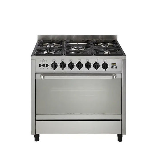 Universal Freestanding Gas Cooker 5 Burners 90 cm With Fan Stainless Steel - 6905PR7