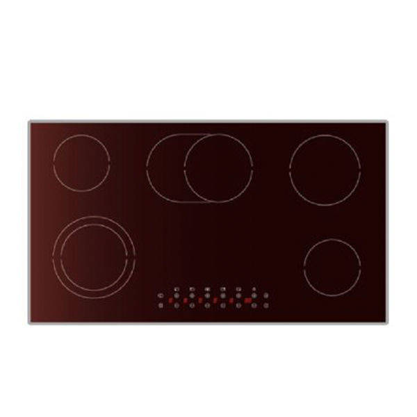 Kitchen Line Vitro-Ceramic Electric Built-in Hob 5 Burners 90 CM Black - ZP.VTN05N