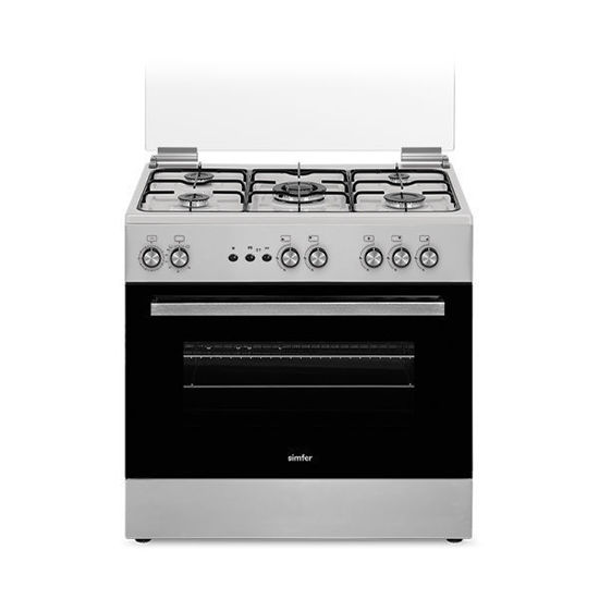 Simfer Cooker 5 Burners 60*90 Cm Stainless Steel - F8 502 KGWGS