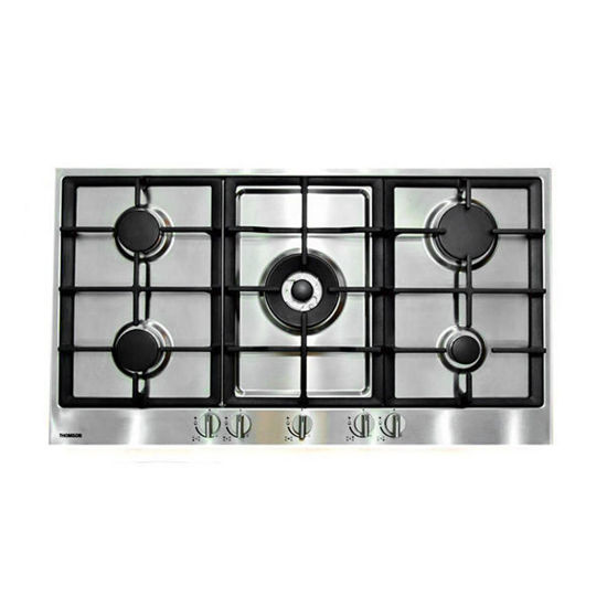 THOMSON GAS HOB BUILT-IN 5 BURNERS 90 CM Stainless steel - TH9G5VC/S
