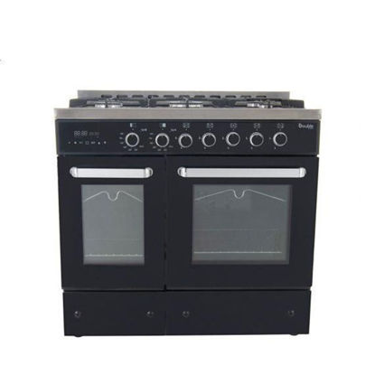 Picture of Premium Double Chef Gas Cooker 5 Burners 60*90 Cm Stainless Steel Black - PRM6090SB-1GC-511-IDSP-DH