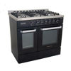 Premium Double Chef Gas Cooker 5 Burners 60*90 Cm Stainless Steel Black - PRM6090SB-1GC-511-IDSP-DH