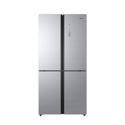 Haier Refrigerator Side by Side No Frost Inverter Digital Display 550 Liters Silver - HRF-565-TDSG