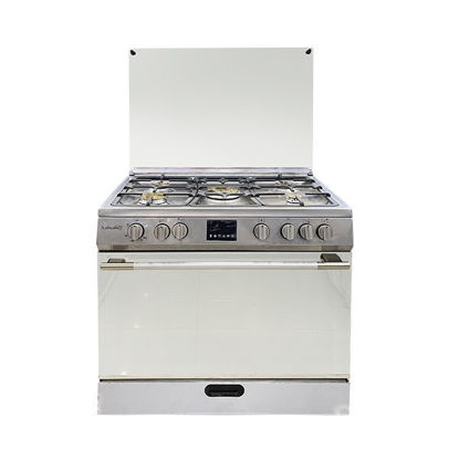 Techno Gas Cooker Masa 5 Burners 60*90 CM Free Stand Digital With Fan Stainless - Masa4730
