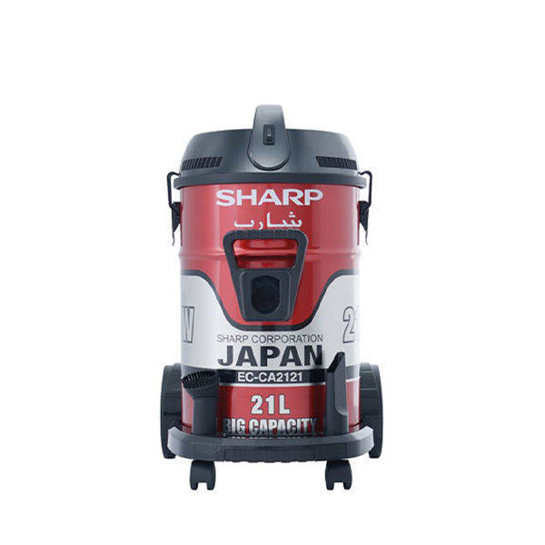 Sharp Drum Vacuum Cleaner, 2100 Watt, Cloth Filter, Red - EC-CA2121-X